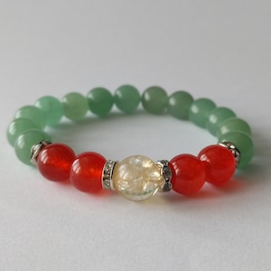 Citrien En Aventurijn Armband Overvloed Armband Rijkdom Welvaart Armband Aventurijn Succes Geluk Carneool Vruchtbaarheid Armband