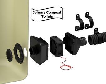 Universal Ventilation Kit - Exterior Side Fan Housing Mount - Easy Install - USB, 12v, or AC household powered