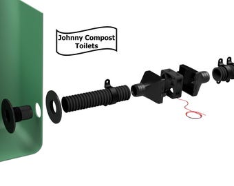 Universal Ventilation Kit - Vent Port with Inline Fan - Easy Install - USB, 12v, or AC household powered