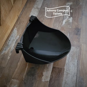 Bucket-Contained Diverter Model, works with 5 gallon buckets, Luggable Loo and other snap on seats