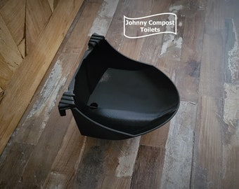 Bucket-Contained Diverter Model, works with 5 gallon buckets, Luggable Loo and other snap on seats