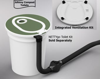 Ventilation Kit for NETTYgo - Vent Attachment with Inline Fan - Easy Install - USB, 12v, or AC household powered