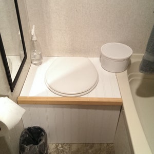 2 for 1 DIY Composting Toilet Urine Diverter, Snap-On Model Ventilation Attachment sold separately for this model image 6