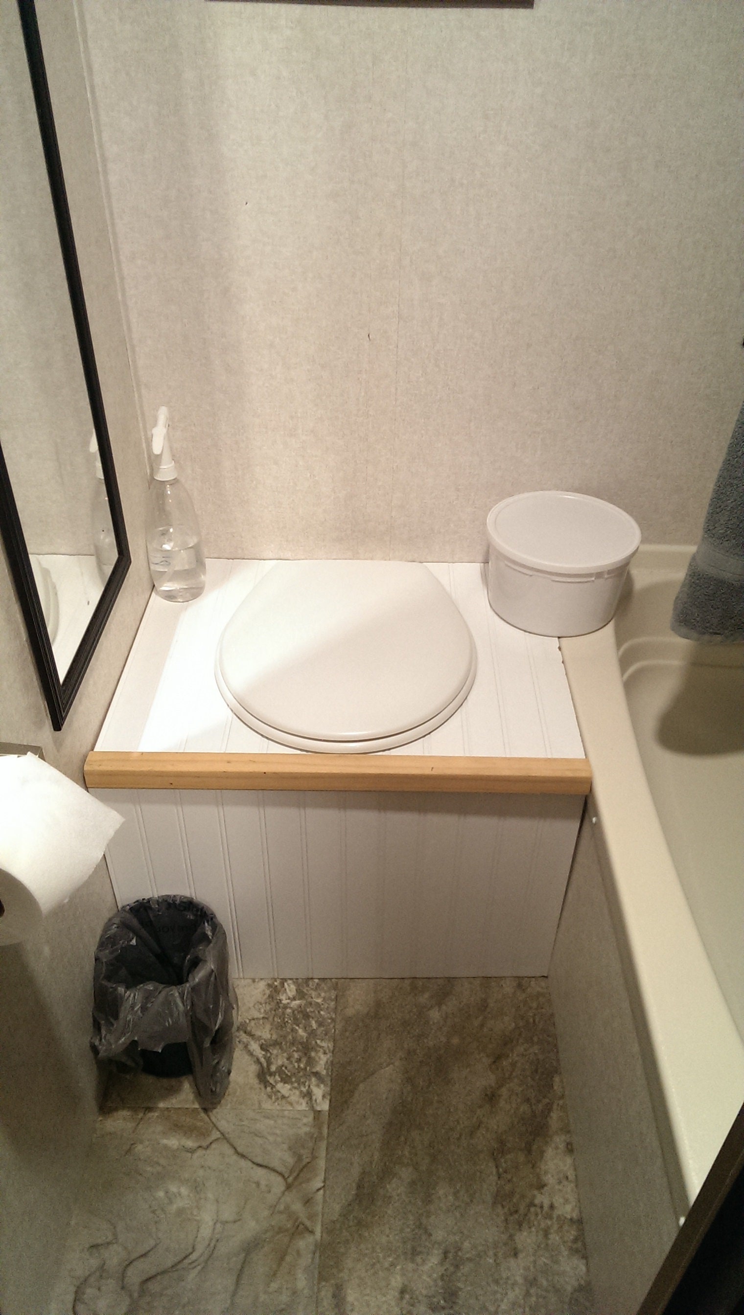 DIY Composting Toilet Urine Diverter, "snap-on" Model (ventilation