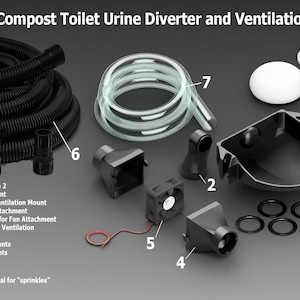 DIY Compost Toilet In-Bucket Urine Diverter and Ventilation Kit