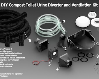 DIY Compost Toilet In-Bucket Urine Diverter and Ventilation Kit