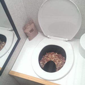 2 for 1 DIY Composting Toilet Urine Diverter, Snap-On Model Ventilation Attachment sold separately for this model image 7