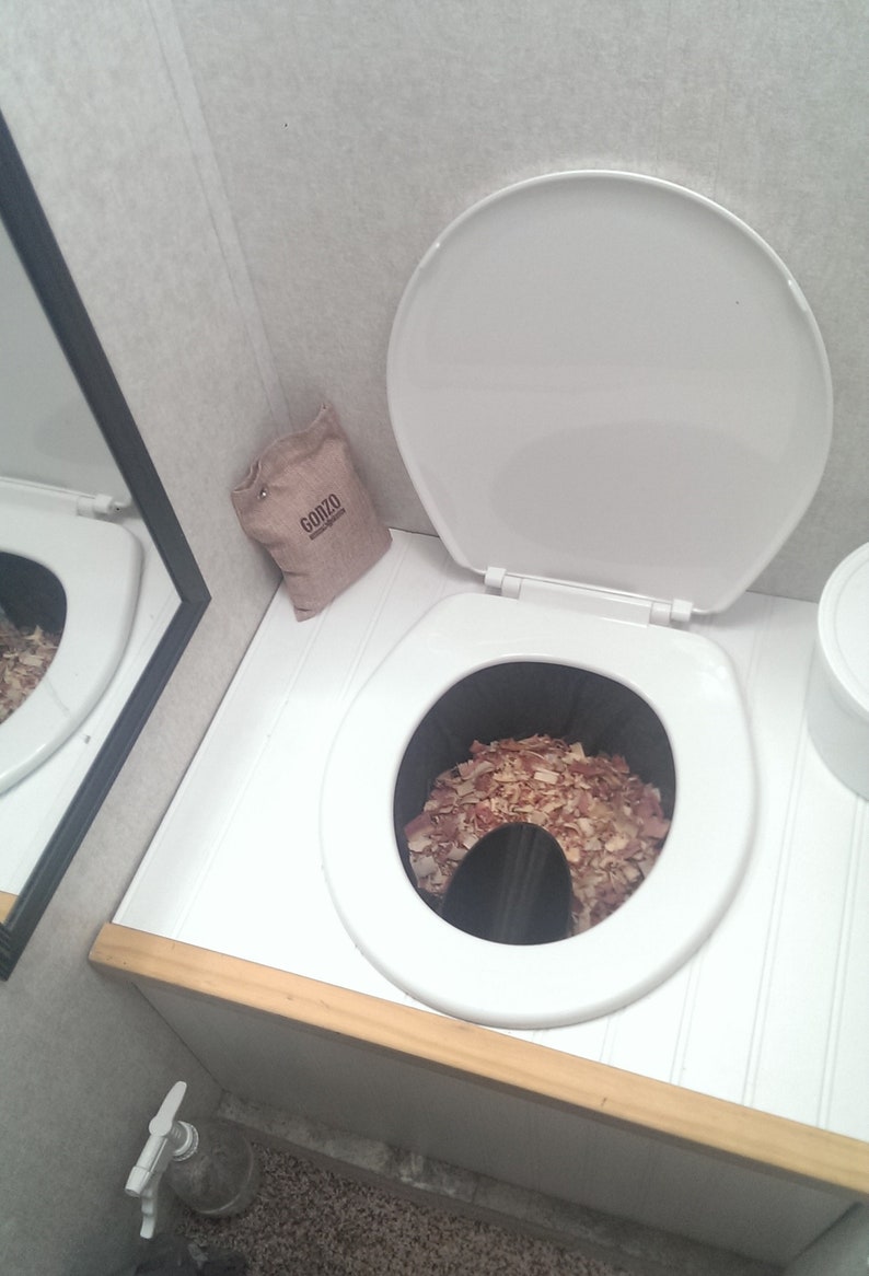 2 for 1 DIY Composting Toilet Urine Diverter, Snap-On Model Ventilation Attachment sold separately for this model image 7