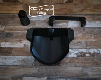 DIY Composting Toilet Urine Diverter, "Mounted-Diverter" Model