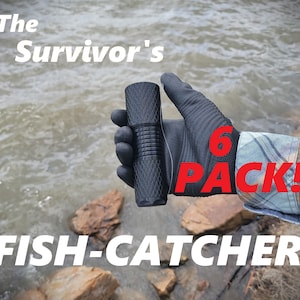 The Survivor&#39;s Fish-Catcher -FAMILY PACK (6 pack) -- Pocket Reel Fishing Gadget, with Tackle Storage