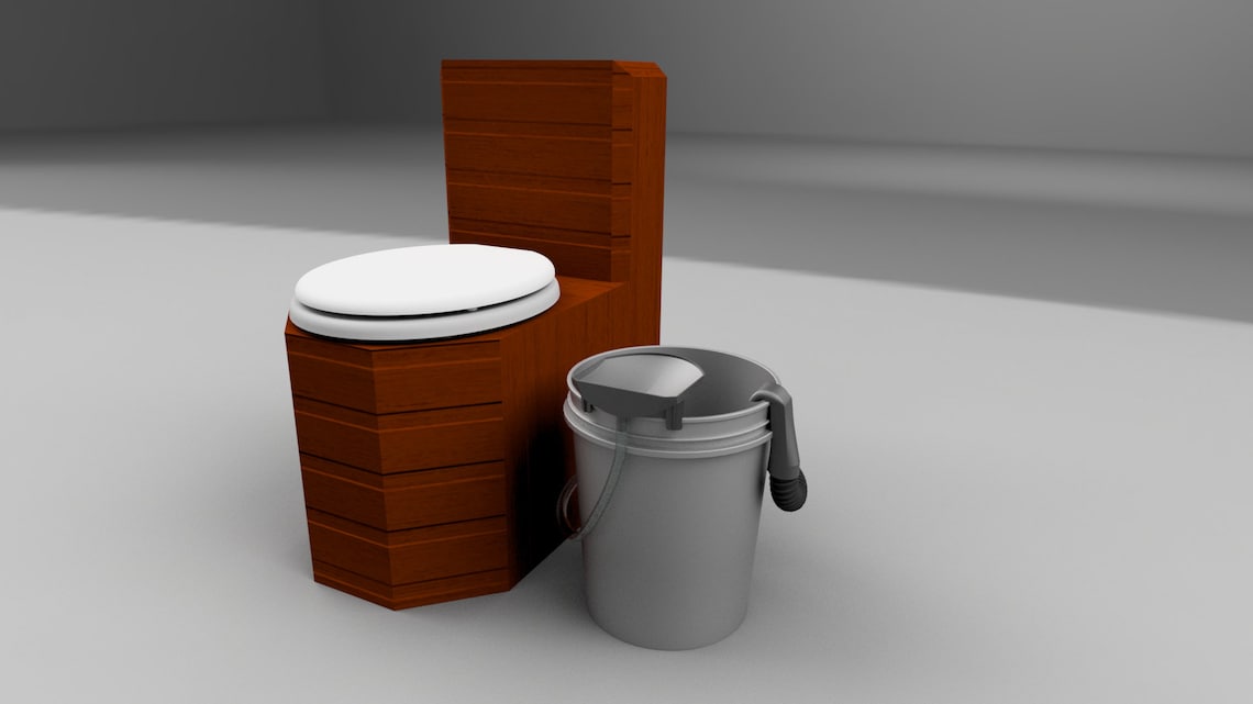 DIY Composting Toilet Urine Diverter, "snap-on" Model (ventilation