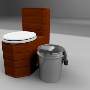 2 for 1 DIY Composting Toilet Urine Diverter, Snap-On Model Ventilation Attachment sold separately for this model image 5