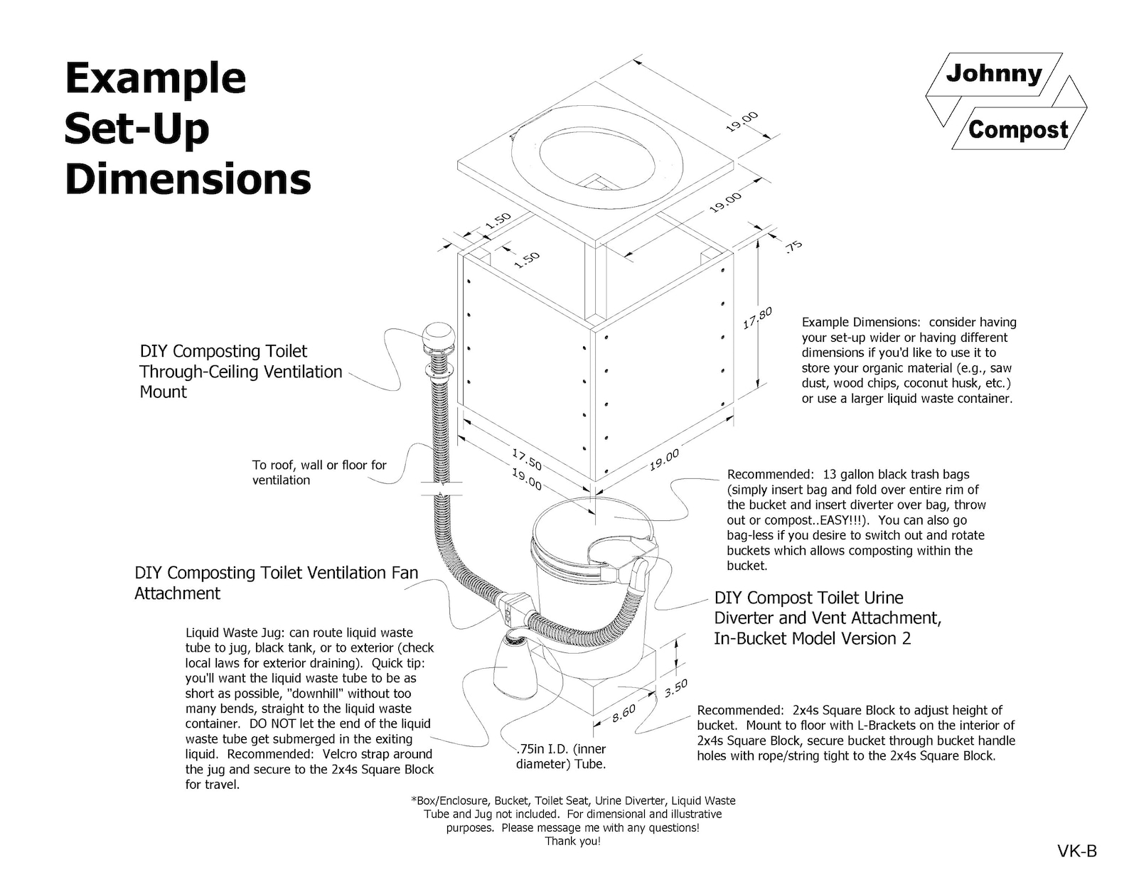DIY Compost Toilet Ventilation Kit Basic Etsy