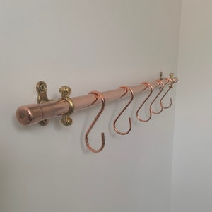 Copper Pipe Rail (with brass brackets)
