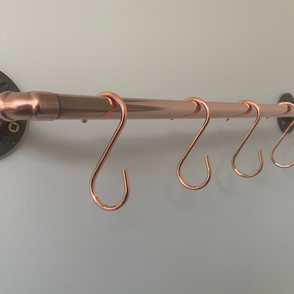 Copper Pipe Rail (with cast iron brackets)