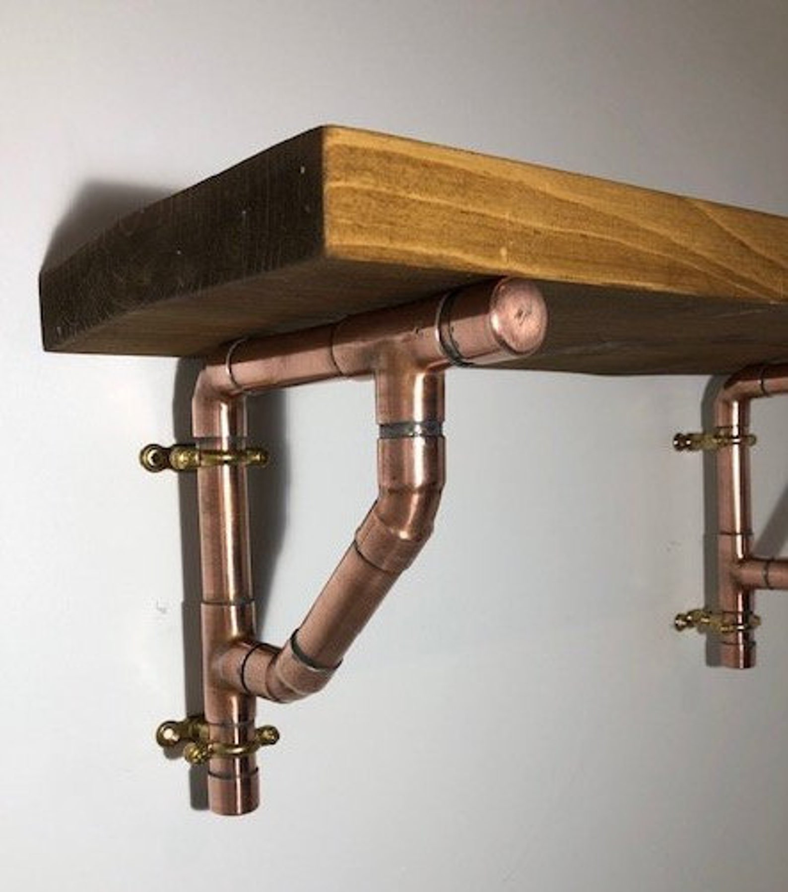 Copper Pipe Shelf Brackets Etsy