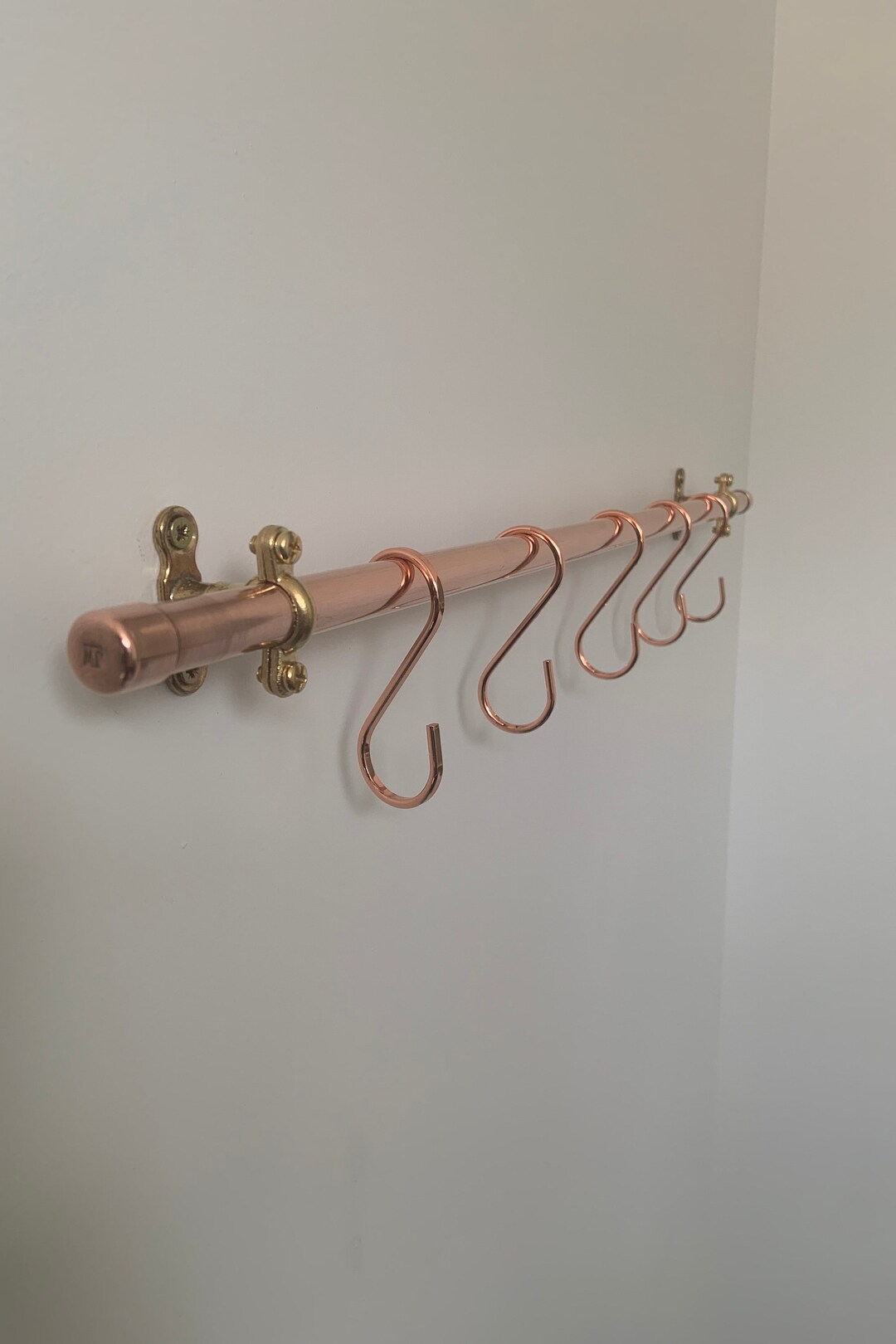 Copper Pipe Rail (with Brass Brackets) - Etsy