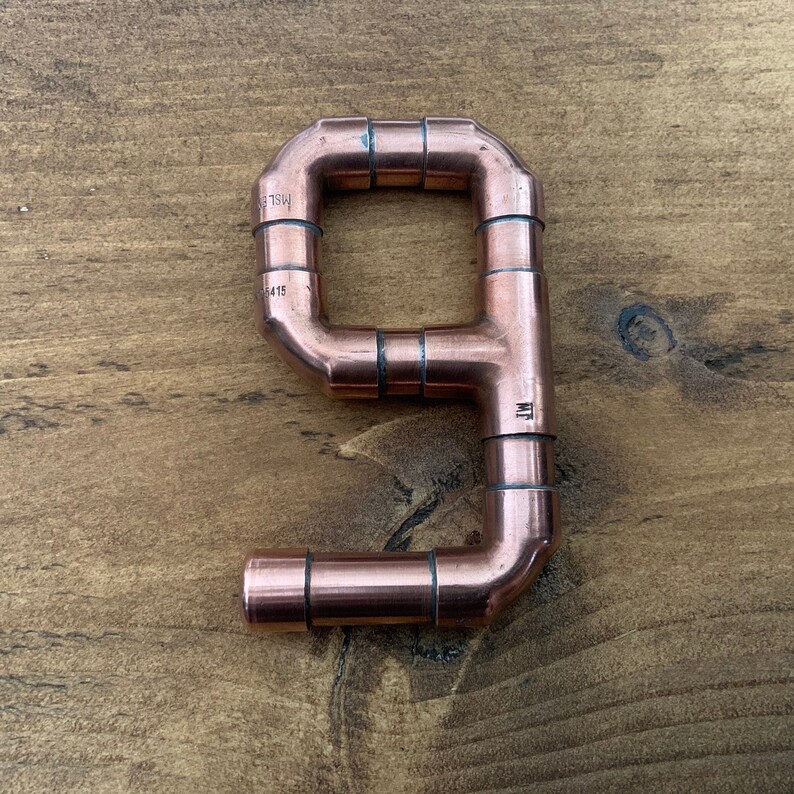 Copper Pipe Numbers Etsy UK