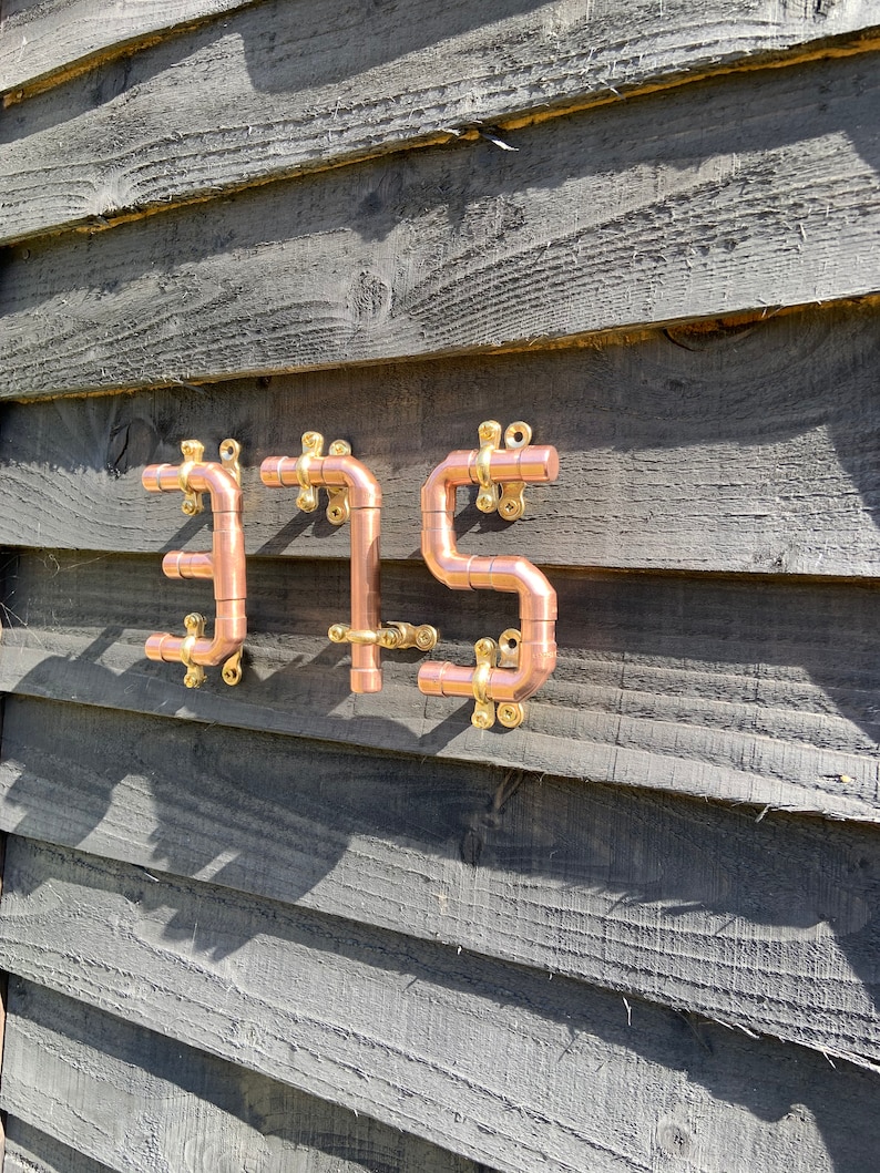 Copper Pipe Numbers Etsy