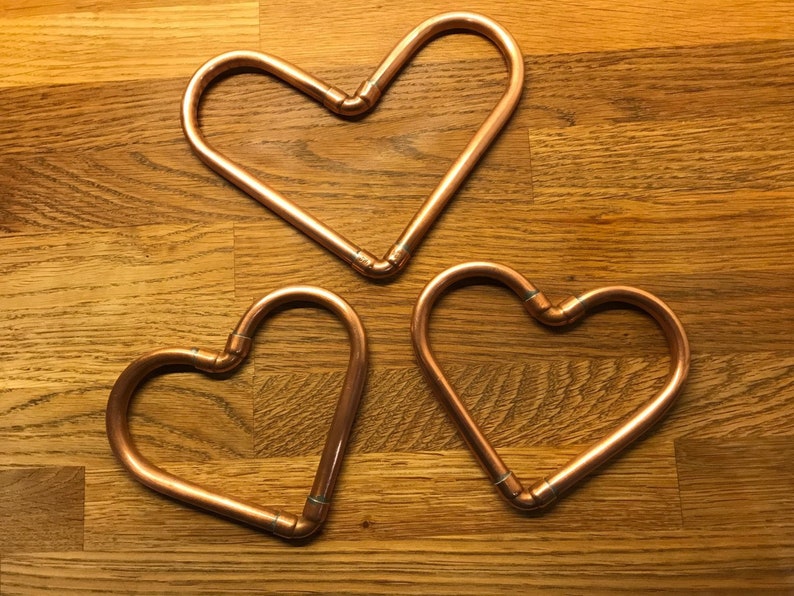 Copper Pipe Love Heart Etsy