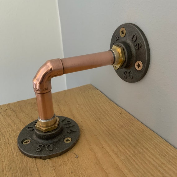 Copper pipe wall brackets deals