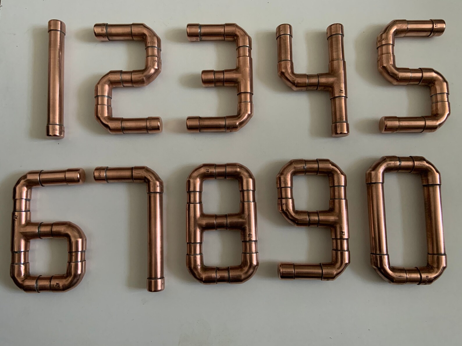 Copper Pipe Numbers Etsy