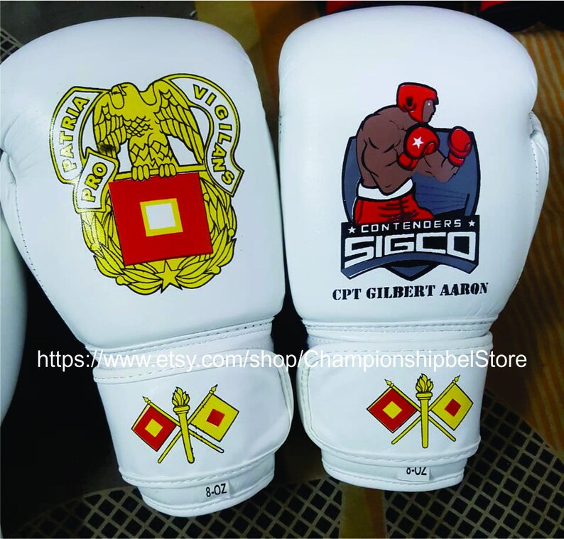 Custom Boxing Gloves With Logo Name Printed Etsy