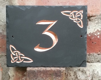 Celtic knot single digit house number