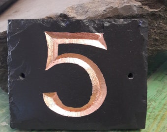 Slate House numbers (single digit)