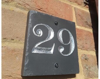 Slate House numbers (double digit)