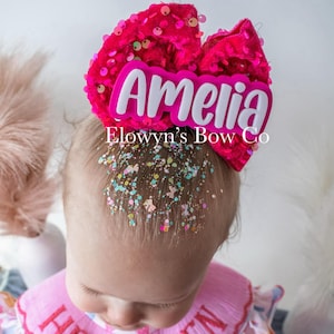 4&quot; Personalized Name Hair Clip | Personalized Hair Bow | Alligator Clip | Personalized Barrette | Hair Accessory | Claw Clip | Hair Clip