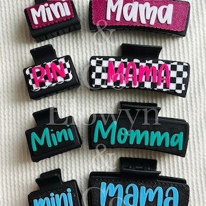 Customizable Hair Clips | Women&#39;s and Kid&#39;s Hair Accessories | Name Claw Clip | Large Claw Clip|  Small Claw Clip