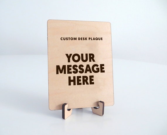 Custom Desk Plaque Etsy