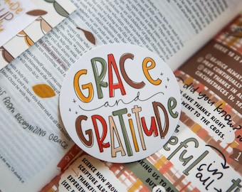 Grace + Gratitude Vinyl Sticker