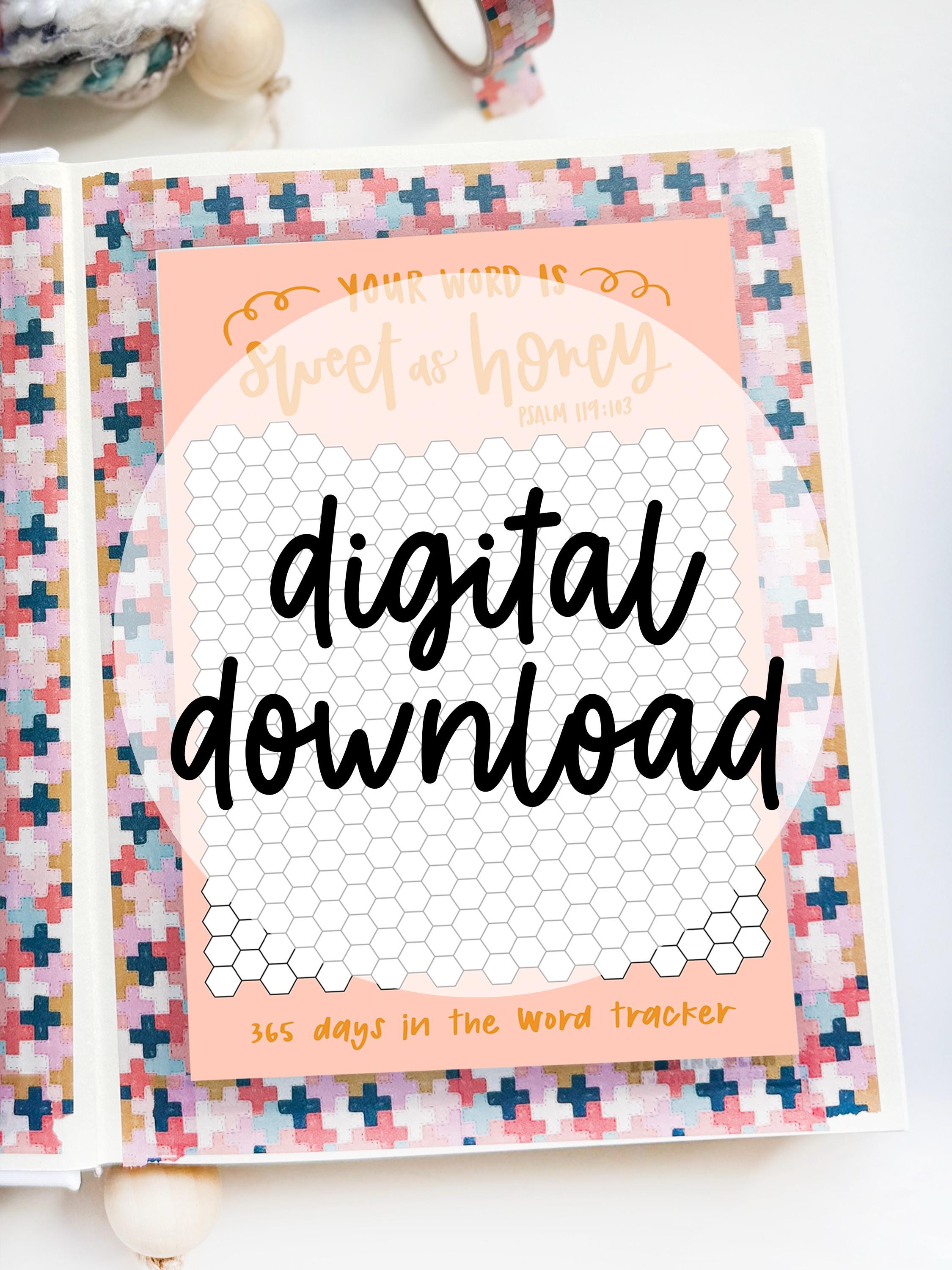 Honeycomb 365-Day Daily Bible Reading Tracker (Digital Download)
