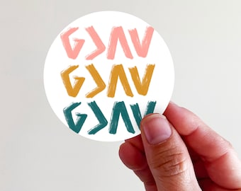 God is Greater Than the Highs and Lows COLORFUL Vinyl Sticker - perfect for laptops, tumblers, journals faith based