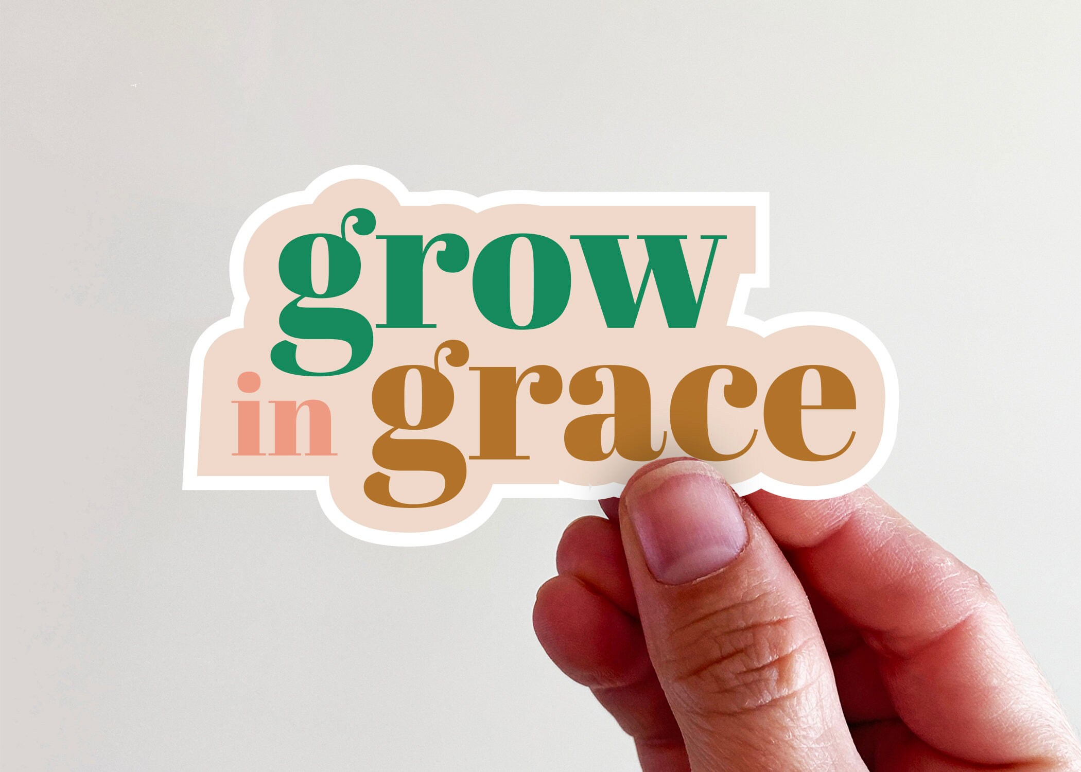 Grow in Grace Christian Vinyl Sticker - Perfect for Laptops, Tumblers ...