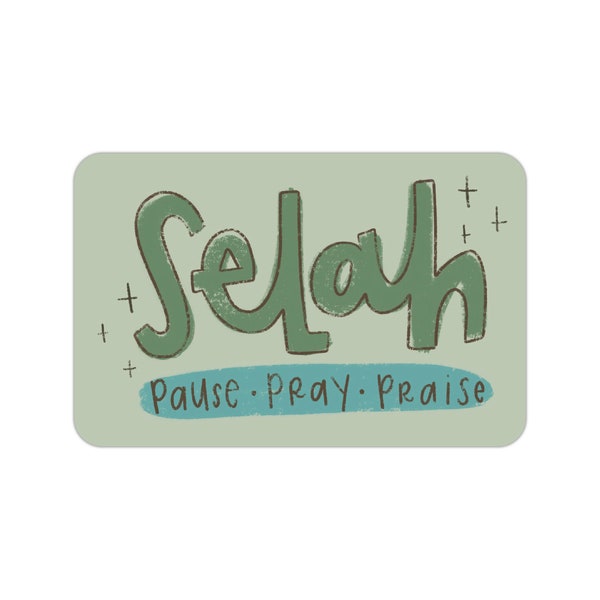 Selah Christian Vinyl Sticker - perfect for laptops, tumblers, journals