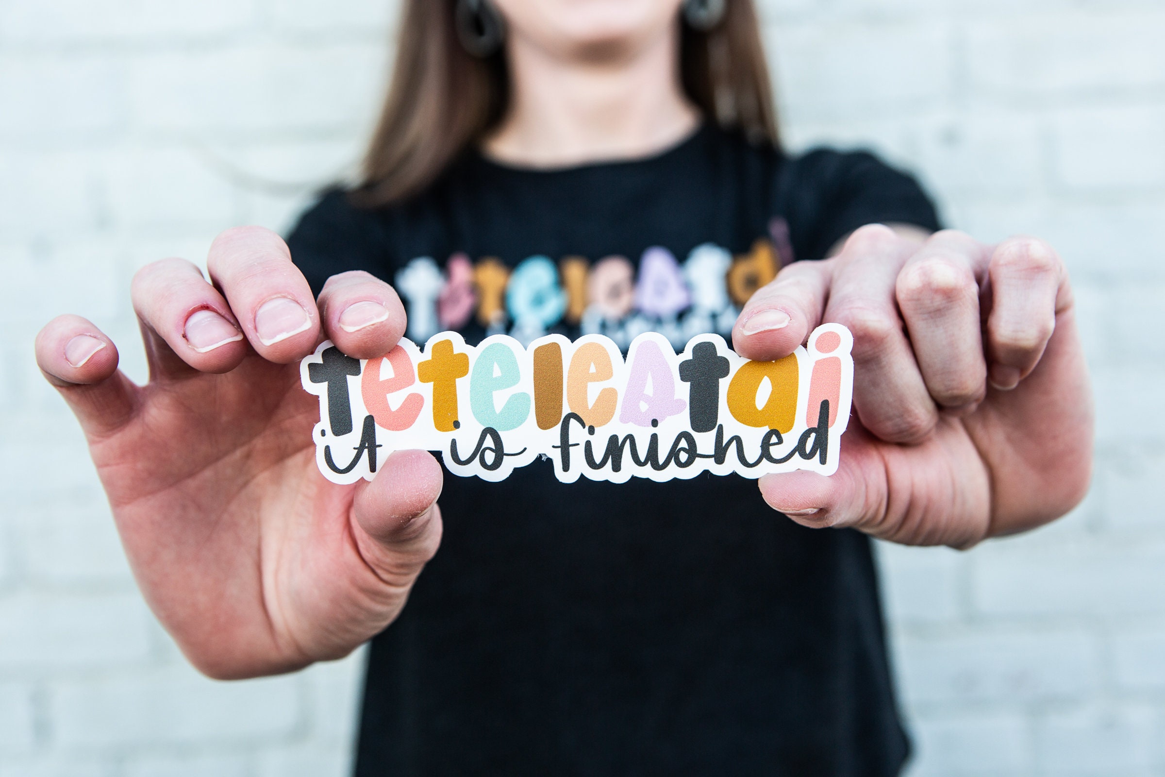 Tetelestai It is Finished Christian Vinyl Sticker - EASTER perfect for laptops, tumblers, journals