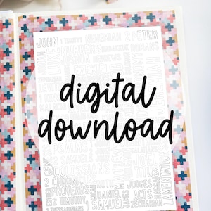 Books of the Bible Color-In Sheet (Digital Download)