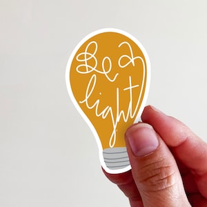 Be a Light Christian Vinyl Sticker - perfect for laptops, tumblers, journals faith based