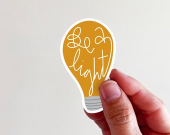 Be a Light Christian Vinyl Sticker - perfect for laptops, tumblers, journals faith based