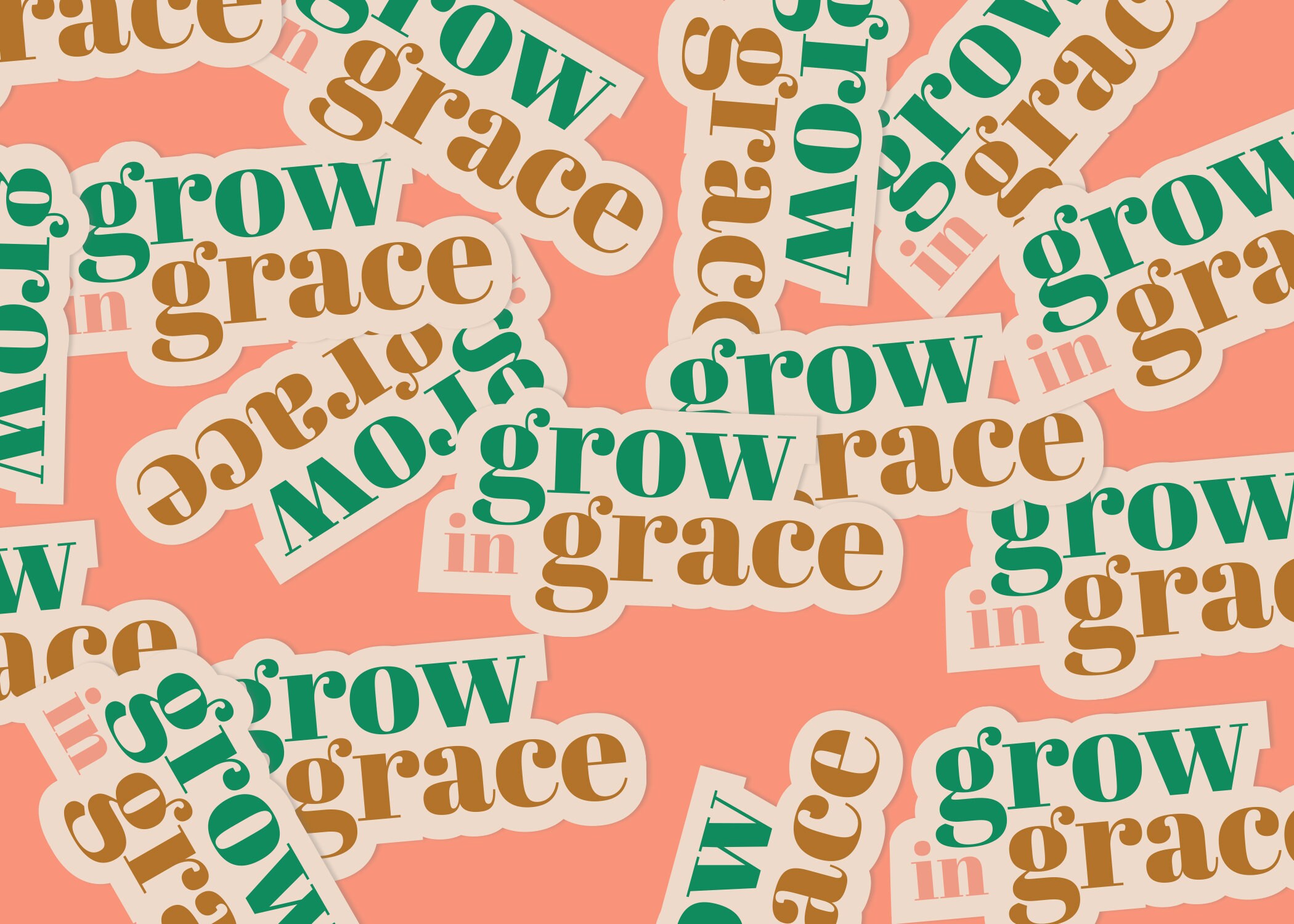 Grow in Grace Christian Vinyl Sticker - Perfect for Laptops, Tumblers ...