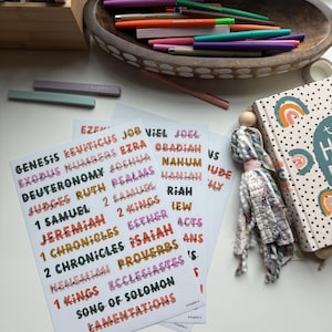 Books of the Bible Header Stickers - Hippie Dreams Edition - LABEL002