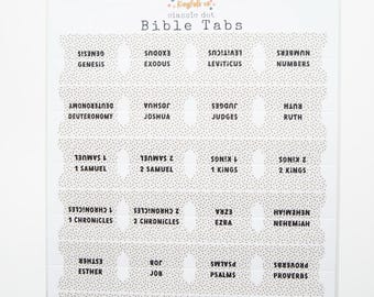Classic Dot Black & White Bible Tabs