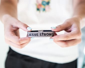 Jesus Strong Christian Stretchy Bracelet