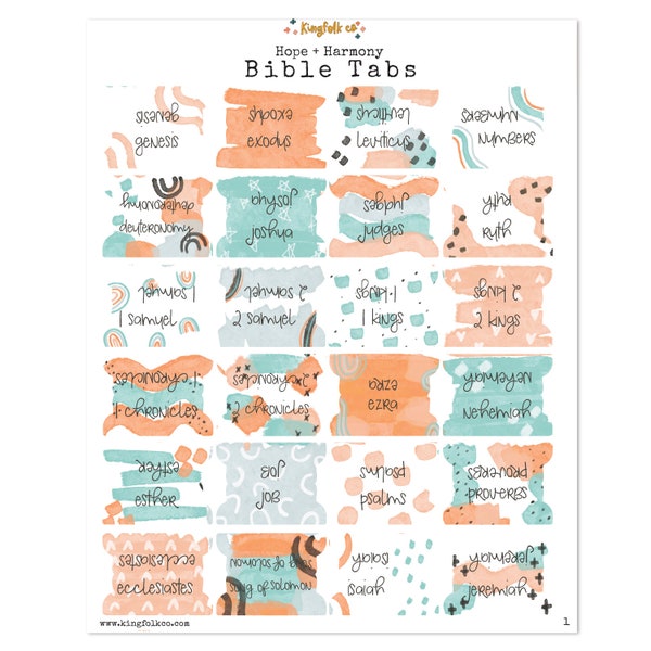 Hope + Harmony Bible Tabs