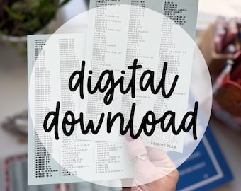 365-Day Bible Reading Plan Checklist (Digital Download)