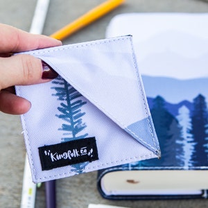 Mountain Grey Fabric Corner Bookmark for Bible or Books