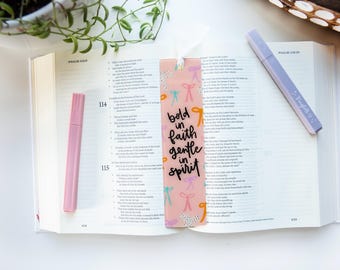 Bold in Faith Beautiful Bow Acrylic Bookmark